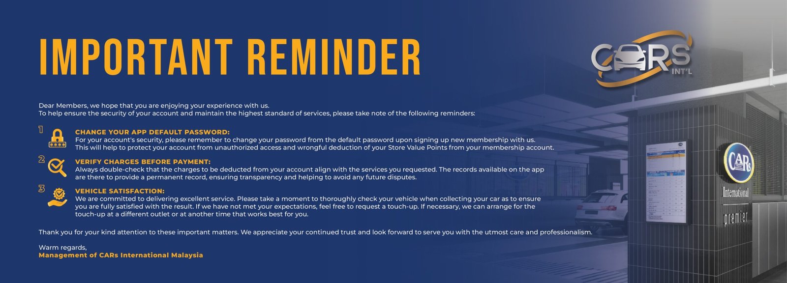 Important Reminder - Landscape